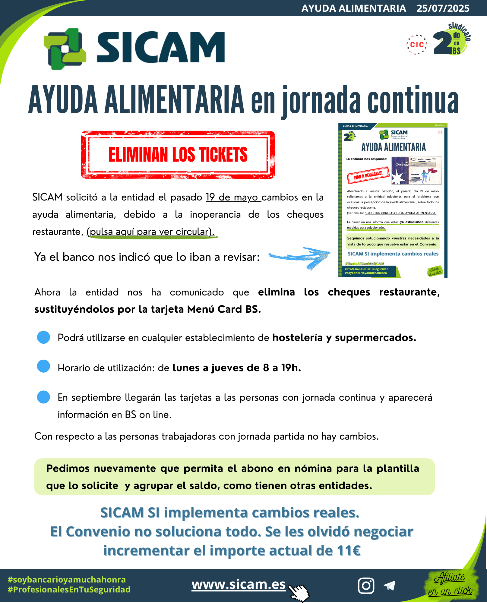 25 julio 2025. Novedades en Ayuda Alimentaria (cap.III): Falta sentarnos a negociar<br>